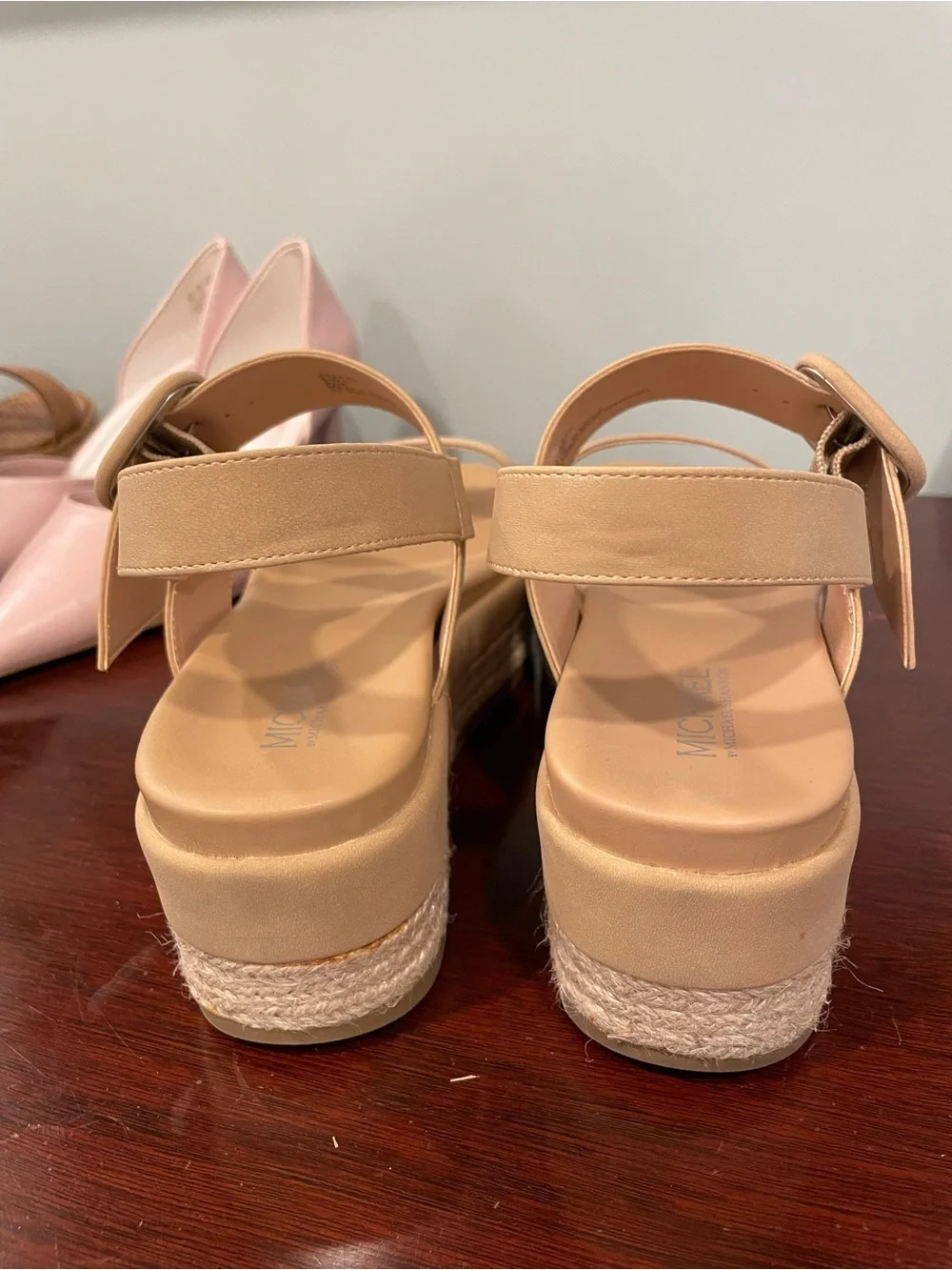 Michael Kors Tan Strap Buckle Slingback Sandals